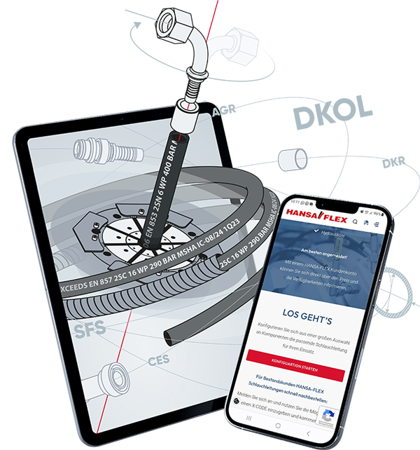 Hydraulikschläuche für Nieder-, Mittel- und Hochdruck  HANSA-FLEX: Ihr  Systemanbieter rund um die Hydraulik - die HANSA-FLEX AG