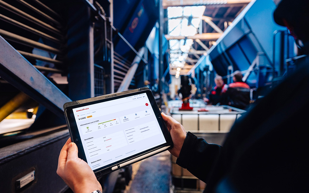 Tablet mit Schlauchmanagement Software Tablet mit Schlauchmanagement Software